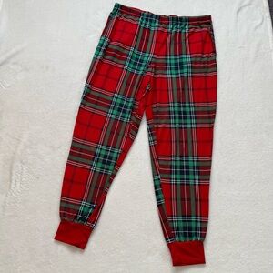 Plaid Pajama Pants - Red and Green